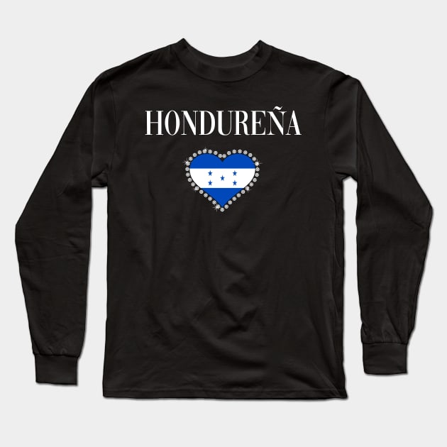 Camiseta de Mujer Hondurena Girl Women T-shirt Long Sleeve T-Shirt by soccer t-shirts